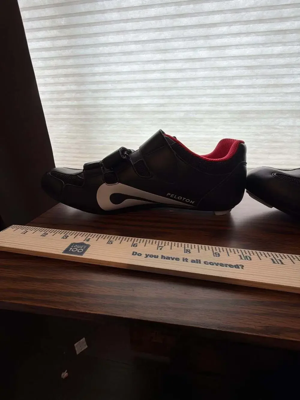 Peloton Black and Red Cycling Shoes with Cleats